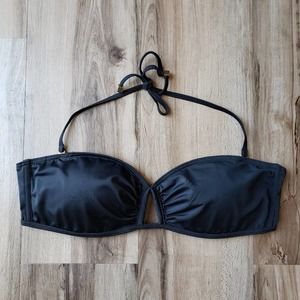 TOPSHOP Black Bikini Halter Top, Size 10 New with tags